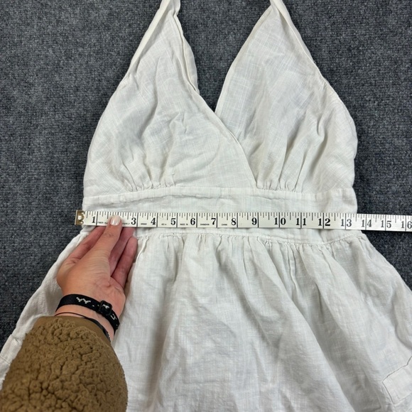 AMERICAN EAGLE Women’s Halter White Midi Summer Dress with Pockets size: Medium - Picture 9 of 10